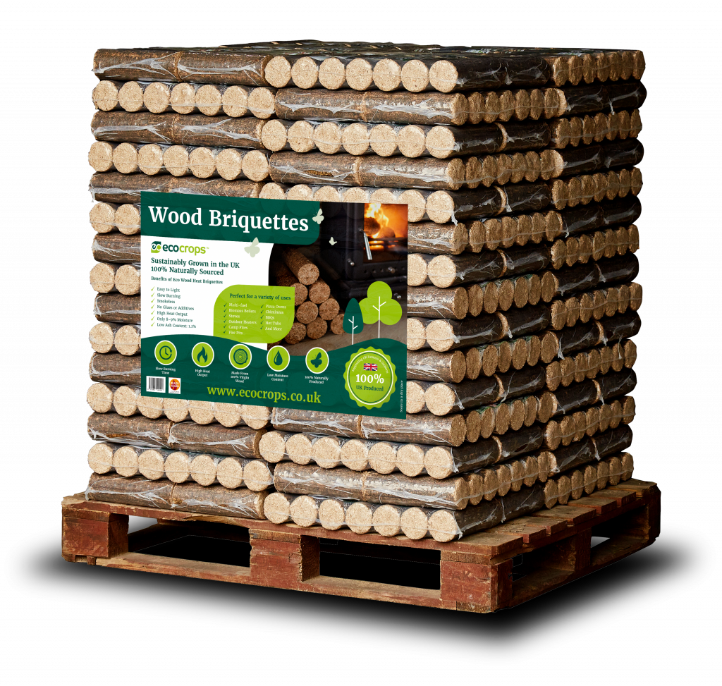 Eco Willow Wood Heat Briquette Logs - Eco crops Ltd